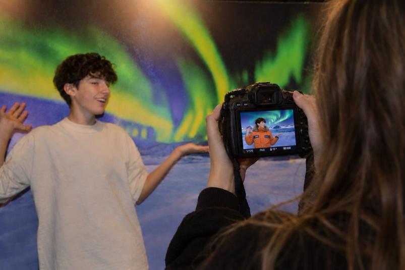 Visitor in the Aurora Room